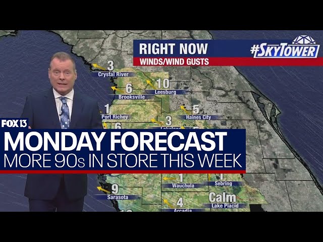 ⁣Tampa weather May 6, 2024 | a week of temperatures in the 90s