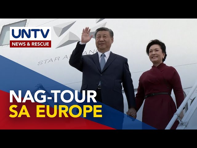 ⁣Chinese Pres. Xi, bumisita sa France para sa unang Europe trip sa loob ng limang taon