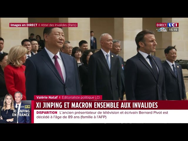 ⁣  Xi Jinping et Macron ensemble aux Invalides