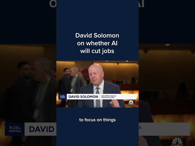 ⁣Goldman Sachs CEO David Solomon on whether AI will cut jobs