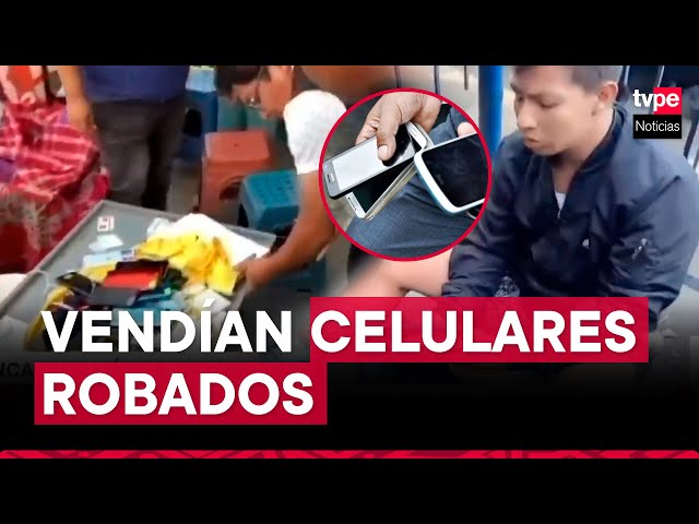 ⁣Ate: PNP incauta más de 250 celulares robados y detiene a 10 vendedores