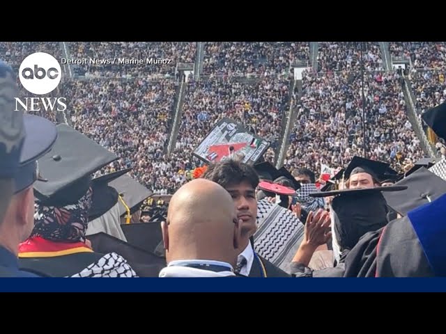 ⁣Campus protests disrupt college commencement ceremonies across the nation