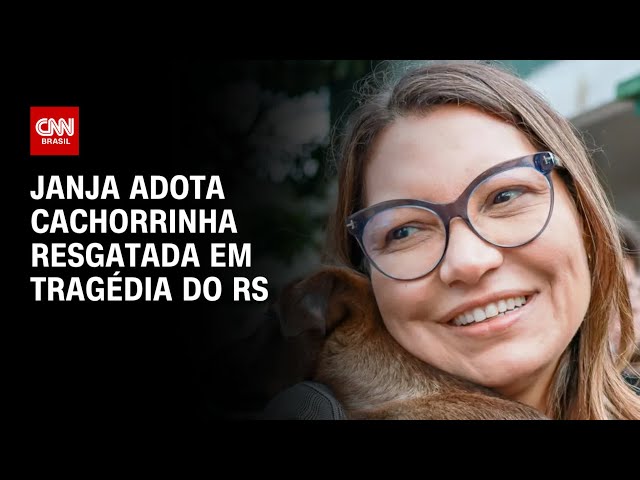 ⁣Janja adota cachorrinha resgatada em tragédia do RS | LIVE CNN