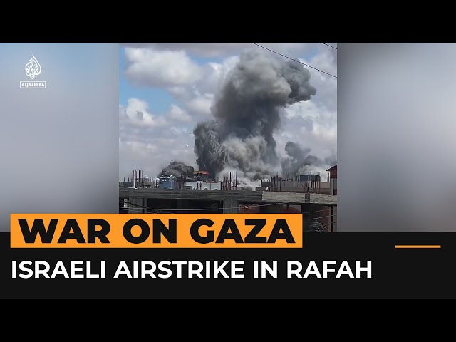 ⁣Video shows moment of secondary Israeli airstrike in Rafah | AJ #Shorts
