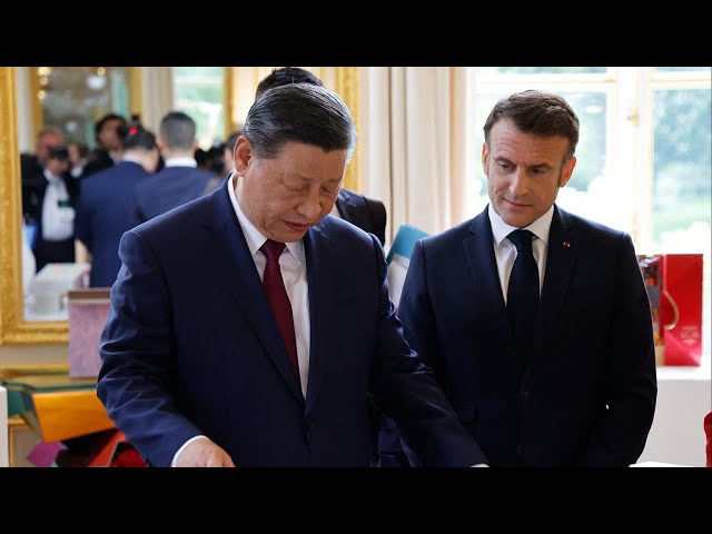 ⁣Chinese President Xi Jinping in France, speaks with President Macron about Russia