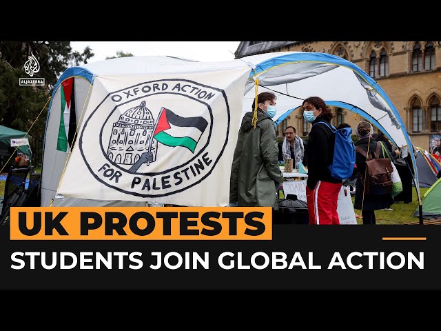 ⁣UK students join pro-Palestine protests | Al Jazeera Newsfeed