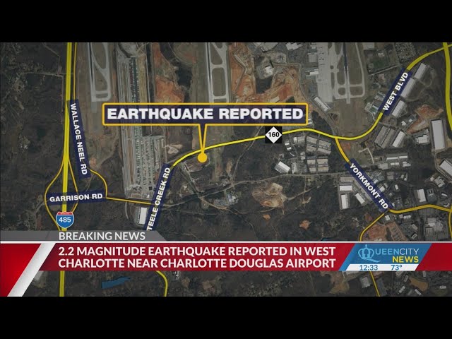 ⁣2.2-magnitude quake reported near Charlotte airport