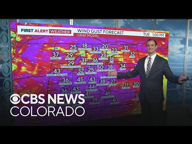 ⁣Accumulating snow, damaging winds across Colorado