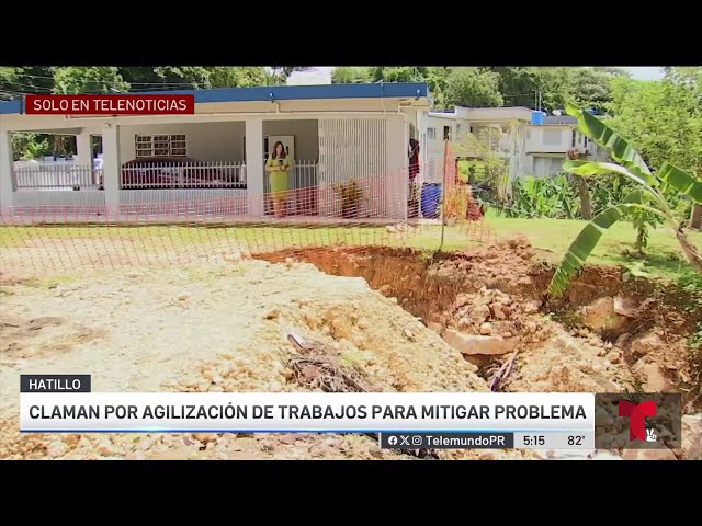 ⁣Atemorizada familia de Hatillo por derrumbes que amenazan su hogar