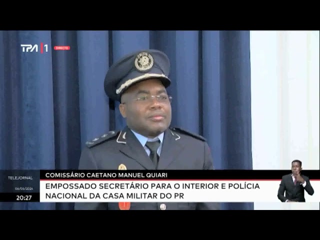 ⁣Comissário Caetano Manuel Quiari empossado Secretário para interior e Policia Nacional da CMPR