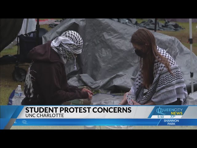 ⁣Charlotte Palestinian protest comes with suspension warning
