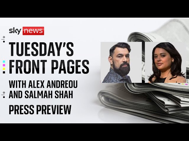 ⁣Press Preview: Tuesday's papers