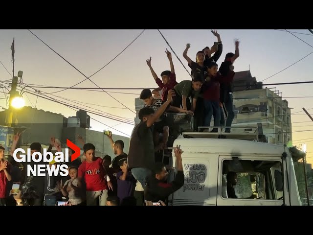 ⁣Celebrations erupt in Rafah as Hamas accepts ceasefire proposal for Gaza