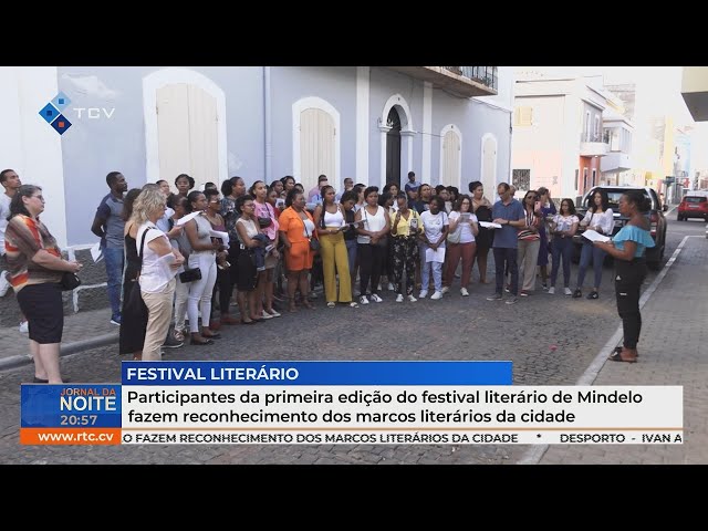 ⁣Participantes do festival literário de Mindelo fazem reconhecimento dos marcos literários da cidade