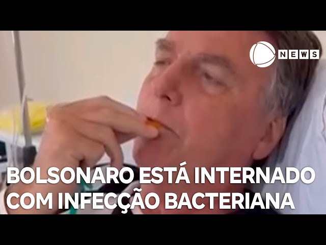 ⁣Jair Bolsonaro está internado com infecção bacteriana