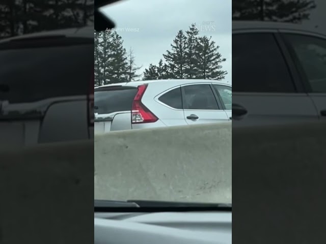 ⁣Another vehicle seen driving the wrong way on Hwy. 401