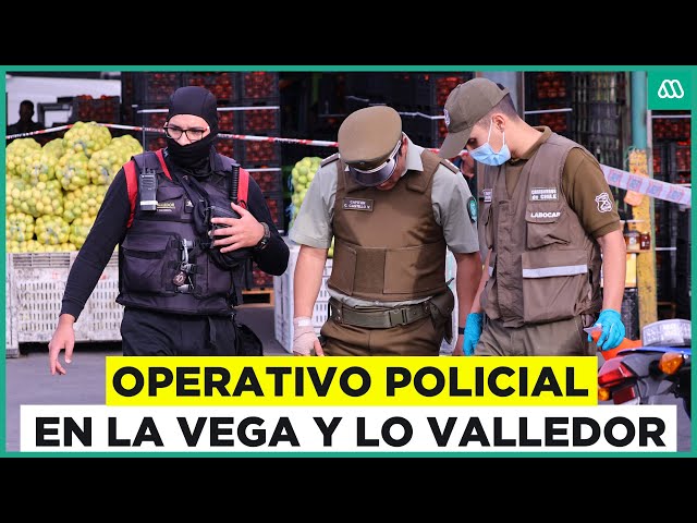 ⁣Operativo policial contra el comercio ambulante en La Vega y Lo Valledor