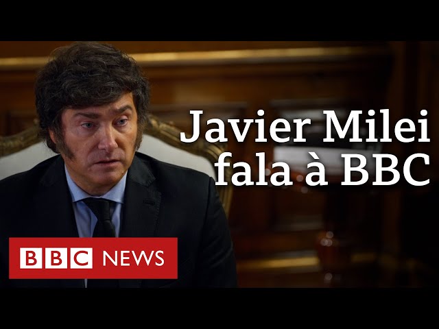 ⁣Javier Milei à BBC: 'Os perdedores agora choram pelo meu reconhecimento internacional'