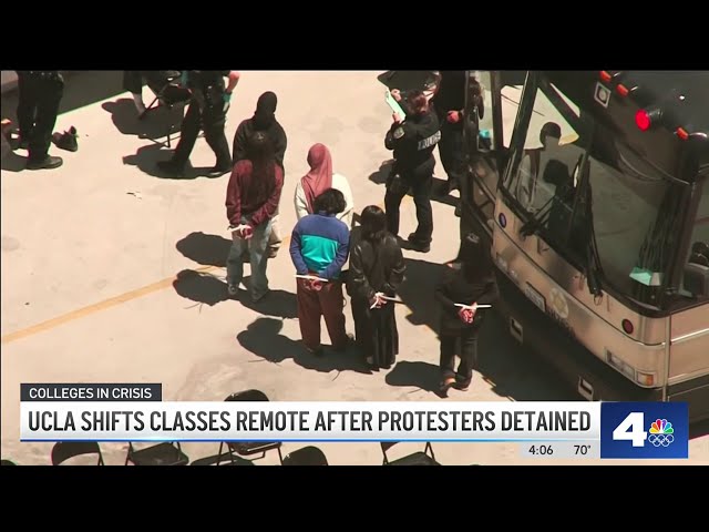 ⁣UCLA shifts to remote classes after protesters detained