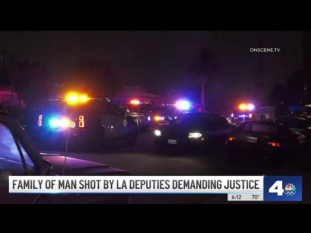 ⁣Family of man shot by LA deputies demand justice