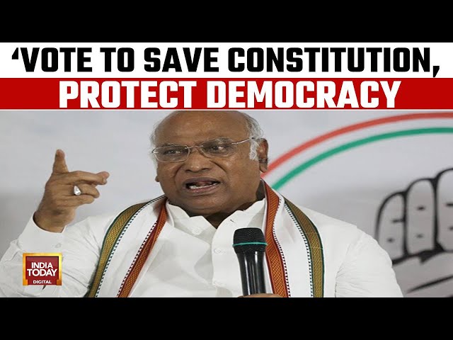 ⁣"Vote To Save Constitution, Protect Democracy": Mallikarjun Kharge | Lok Sabha Election