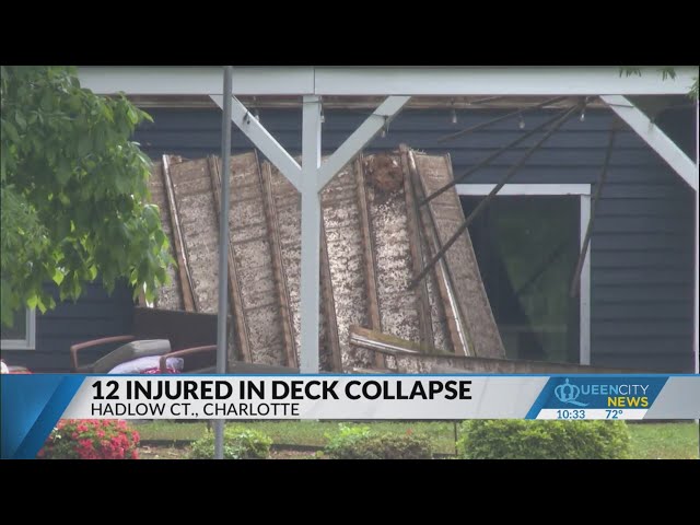 ⁣Deck collapse leaves 12 hurt in W Meck: Fire Dept.