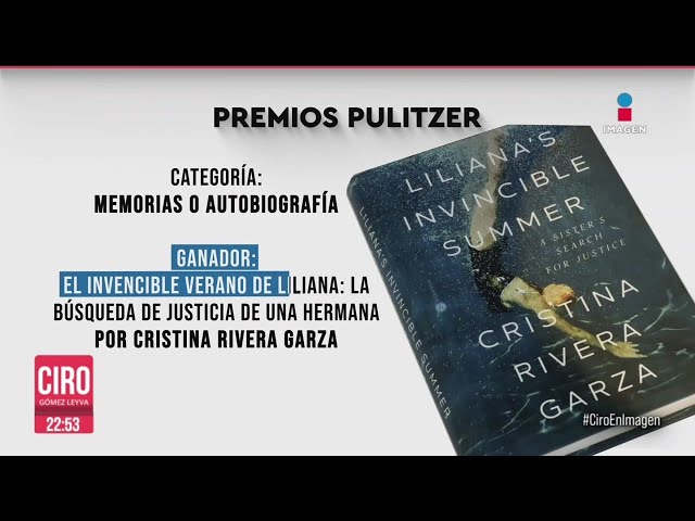 ⁣Cristina Rivera Garza gana el Premio Pulitzer por su obra 'El invencible verano de Liliana'