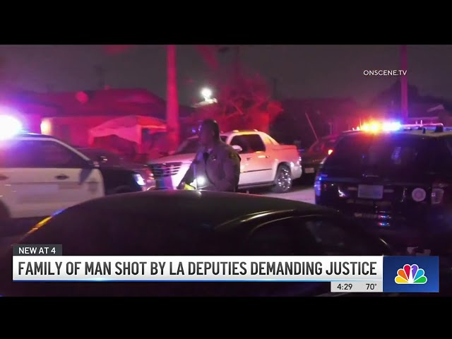 ⁣Family of man shot by LA deputies demands justice