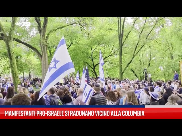 ⁣Protesta pro-Israele alla Columbia