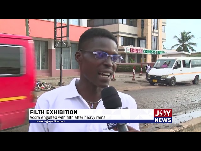 ⁣Filth exhibition: Accra engulfed with filth after heavy rains