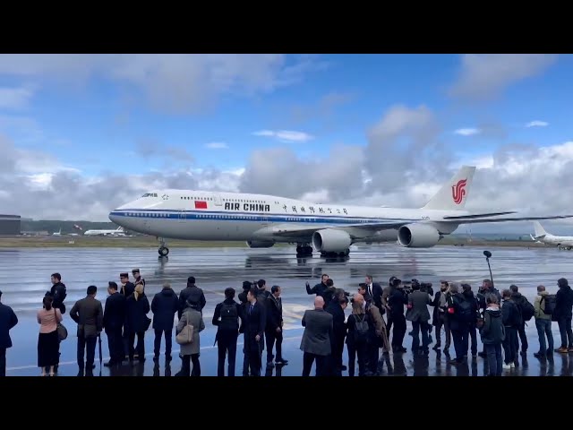 ⁣President Xi Jinping arrives in Tarbes, France