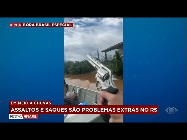 ⁣Roubos e saques atrapalham resgates no Rio Grande do Sul
