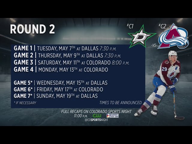 ⁣Avalanche kick off second round of playoffs Tuesday night