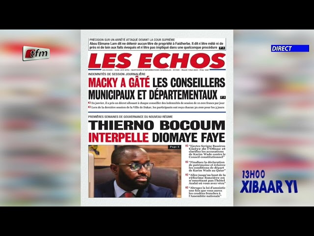 ⁣Revue de Presse du 07  Mai 2024 présenté par Mamadou Mouhamed Ndiaye