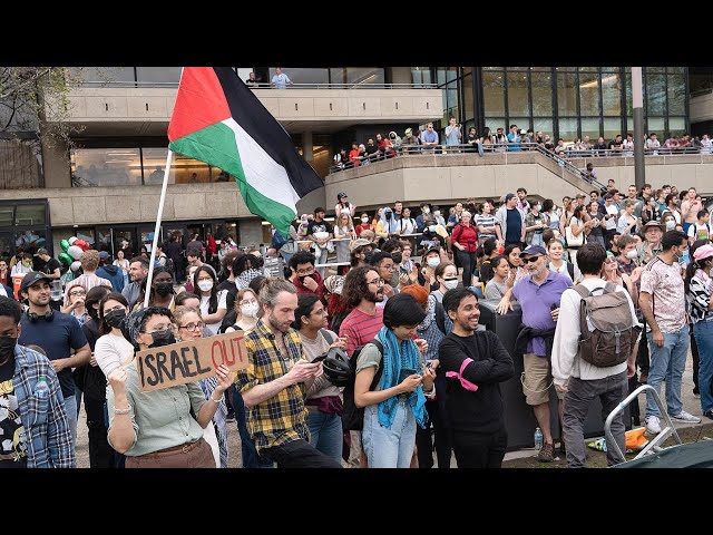 ⁣Protesters retake MIT campus encampment