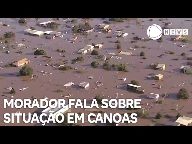 ⁣Morador de Canoas relata 'cenário de filme de terror' com enchentes
