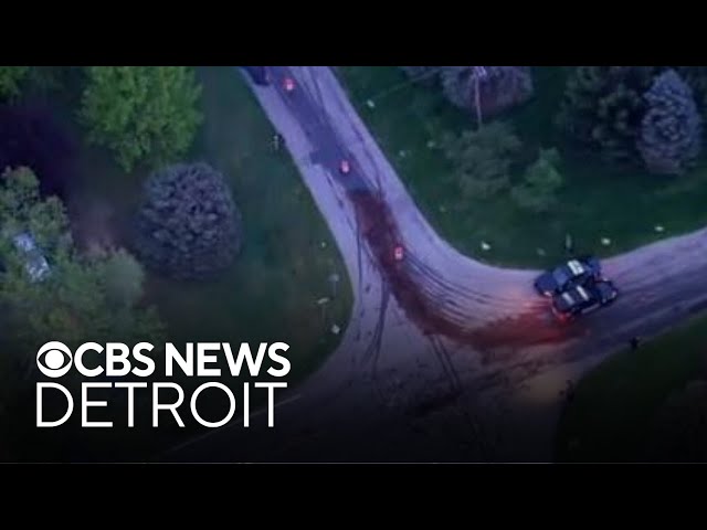 ⁣Metro Detroit roads closed after "likely intentional" oil spill, police say