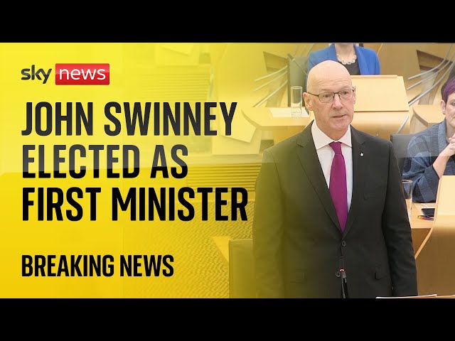 ⁣John Swinney to become Scotland's new first minister after Holyrood vote