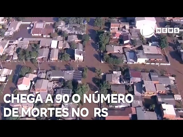 ⁣Chega a 90 o número de mortes no Rio Grande do Sul devido a enchentes