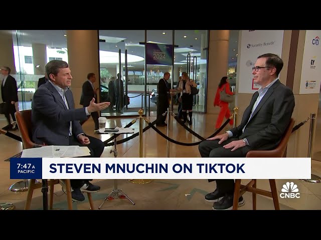 ⁣Former Treasury Secretary Steven Mnuchin on TikTok: We are interested in buying or investing in it