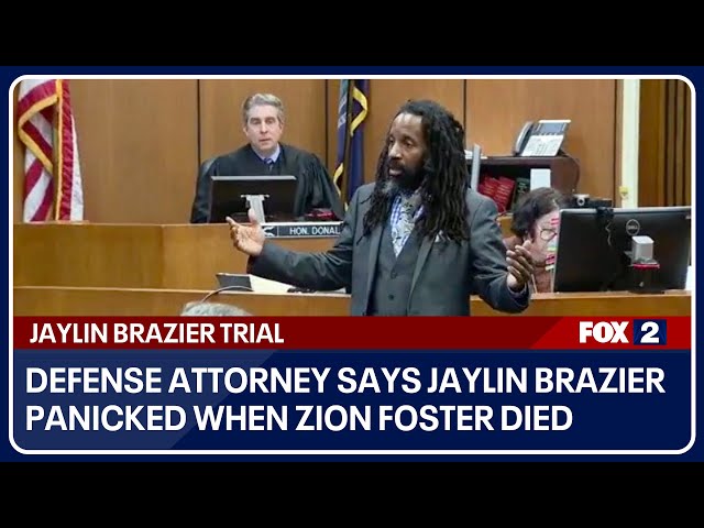 ⁣Jaylin Brazier panicked when Zion Foster died, defense attorney says