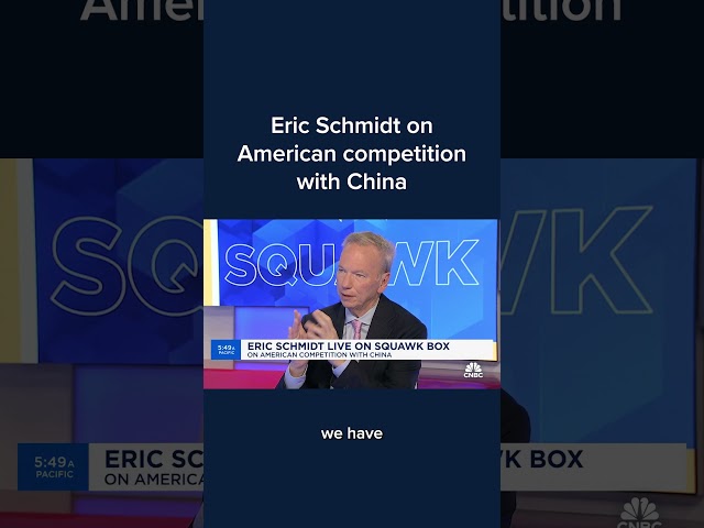 ⁣Eric Schmidt on American competition with China