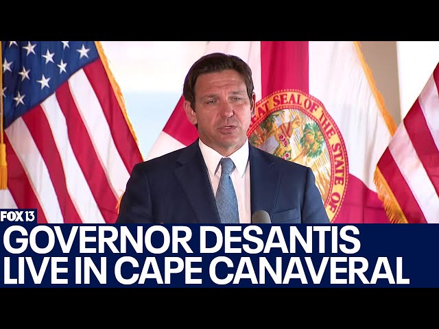 Governor DeSantis speaks in Cape Canaveral