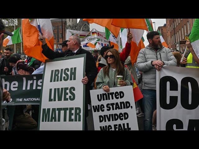 ⁣‘Ireland just wants to be Irish’: Thousands rally against immigration