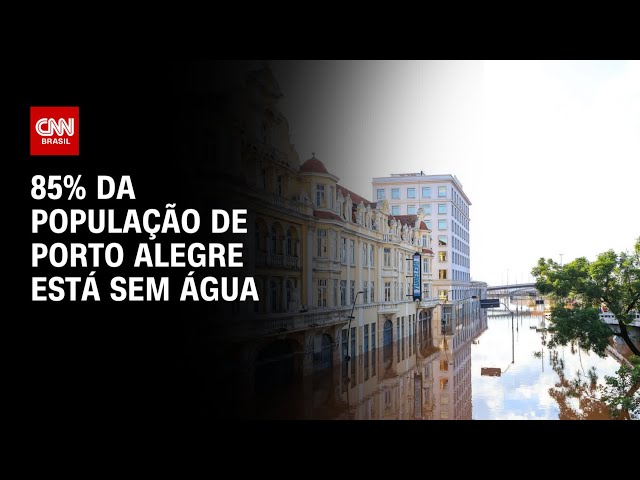 ⁣85% da população de Porto Alegre está sem água | BRASIL MEIO-DIA