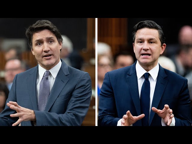 ⁣'Yes or no': Poilievre hounds Trudeau over stance on hard drug decriminalization