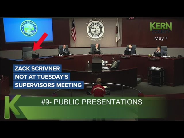 ⁣Zack Scrivner absent during Tuesday's Board of Supervisors meeting