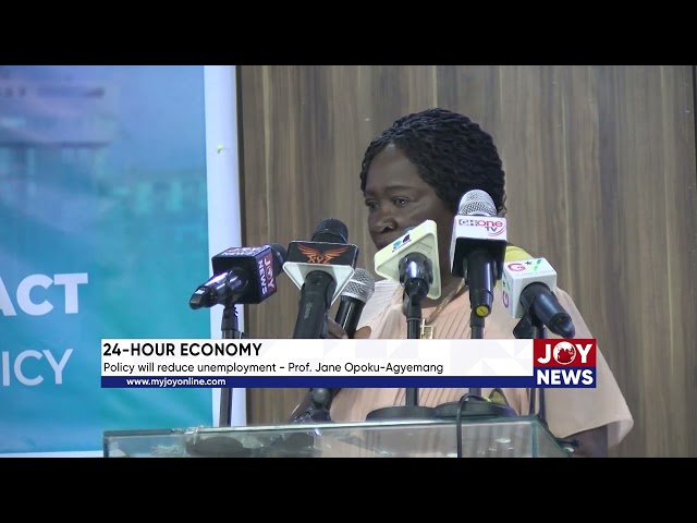 ⁣24-Hour Economy: Policy will reduce unemployment - Prof. Jane Opoku-Agyemang. #ElectionHQ