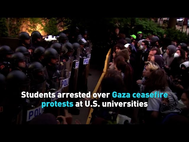 ⁣Students arrested over Gaza ceasefire protests at U.S. universities