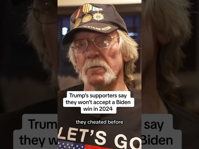 ⁣Trump’s supporters say they won’t accept a Biden win in 2024